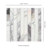 Calacatta Viola Lilac Scallopini Pattern 11" X 12" Honed Marble Mosaic Tile