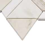 Angora Floralis 11" X 12" Polished Marble Mosaic Floor And Wall Tile