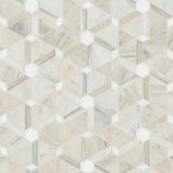 Angora Floralis 11" X 12" Polished Marble Mosaic Floor And Wall Tile