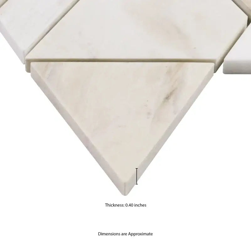 Angora Floralis 11" X 12" Polished Marble Mosaic Floor And Wall Tile