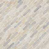 Angora Ellipse 12" X 12" Polished Marble Mosaic Floor And Wall Tile