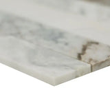 Arabescato Venato White 2X12 Stack Pattern Honed