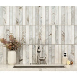 Arabescato Venato White 2X12 Stack Pattern Honed