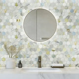 2” Cloudland Hexagon 12" X 12" Polished Marble Mosaic Floor And Wall Tile
