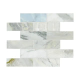 Cloudland 2x6 Polished Marble Subway Mosaic Tile, 12x12