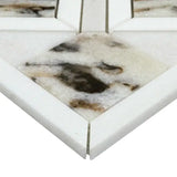 Tessere Pattern Viola 12" X 12" Polished Marble Mosaic Floor And Wall Tile