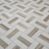 Winslow Weave 12" X 12" Polished Marble Mosaic
