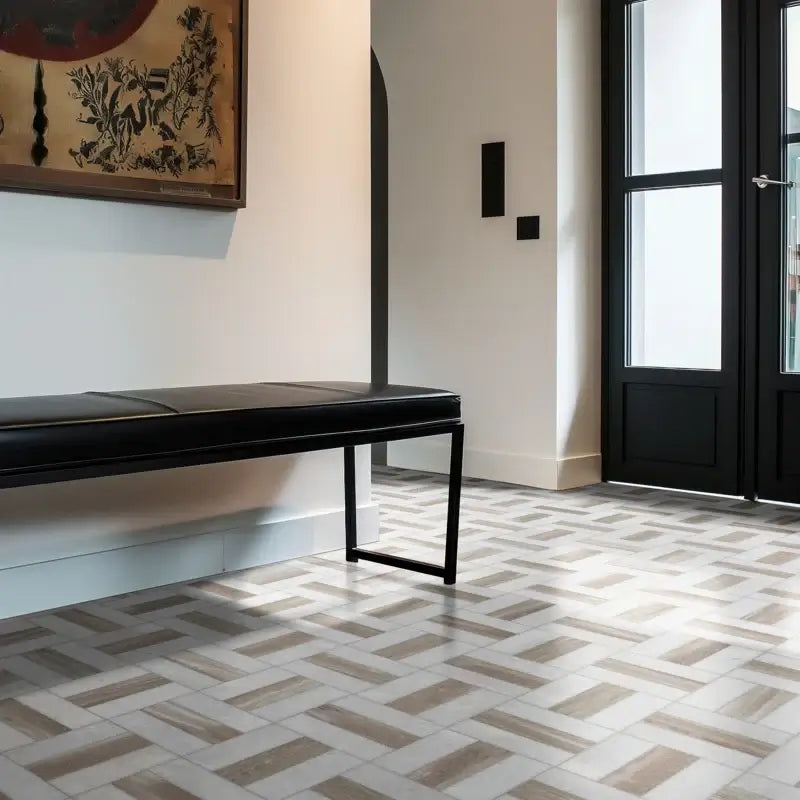 Winslow Weave 12" X 12" Polished Marble Mosaic