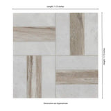 Winslow Weave 12" X 12" Polished Marble Mosaic