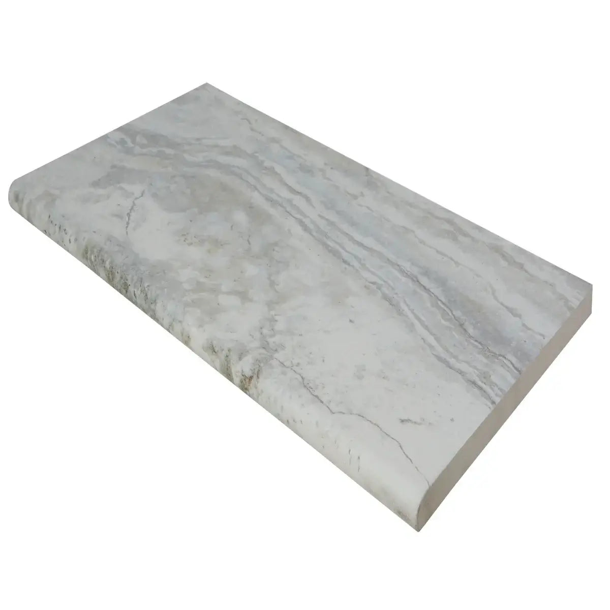 Argento Travertino 13"x24" Matte Porcelain Pool Coping