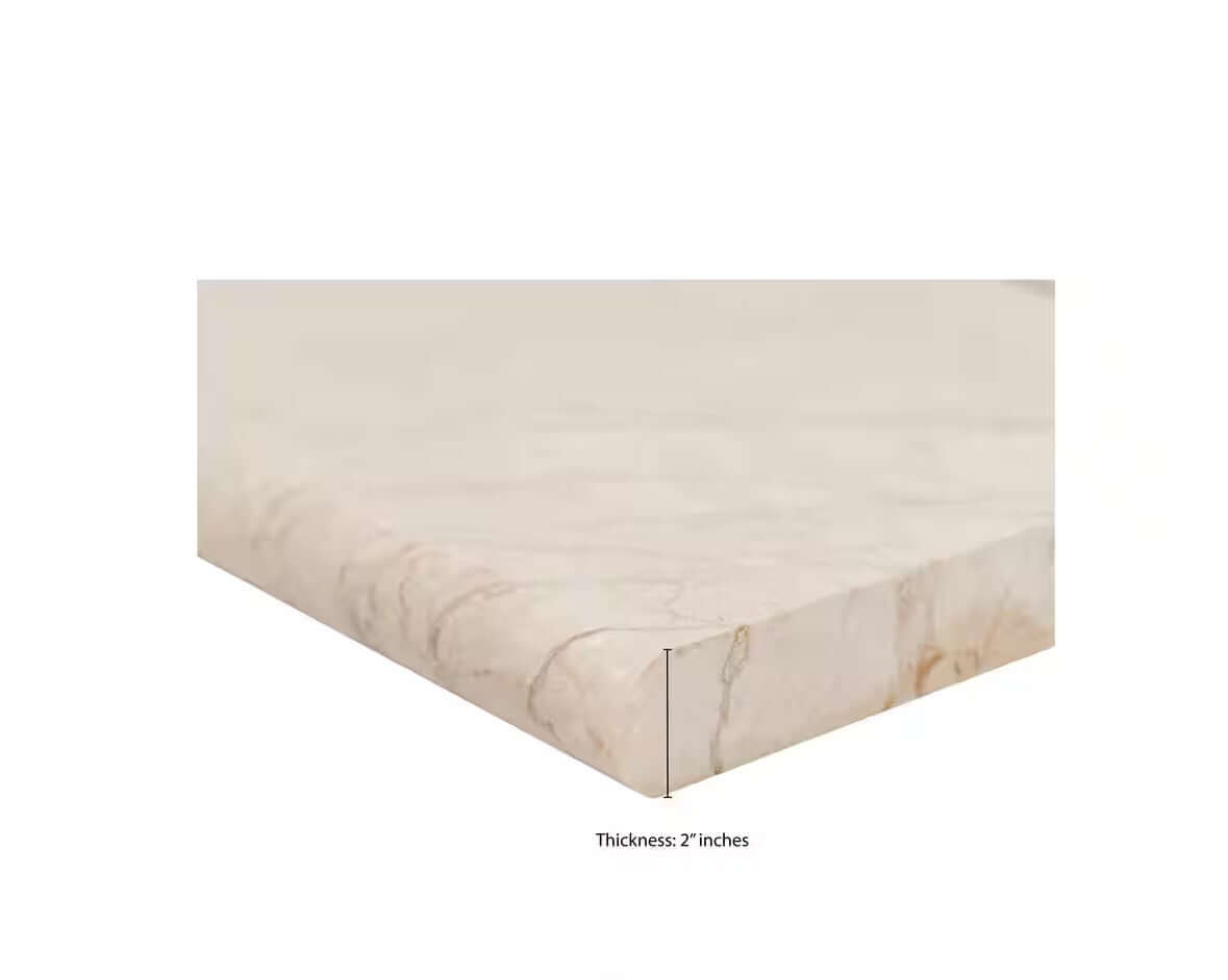 Aegean Pearl 16"x 24" Marble Tumbled Coping Sandblasted / Brushed