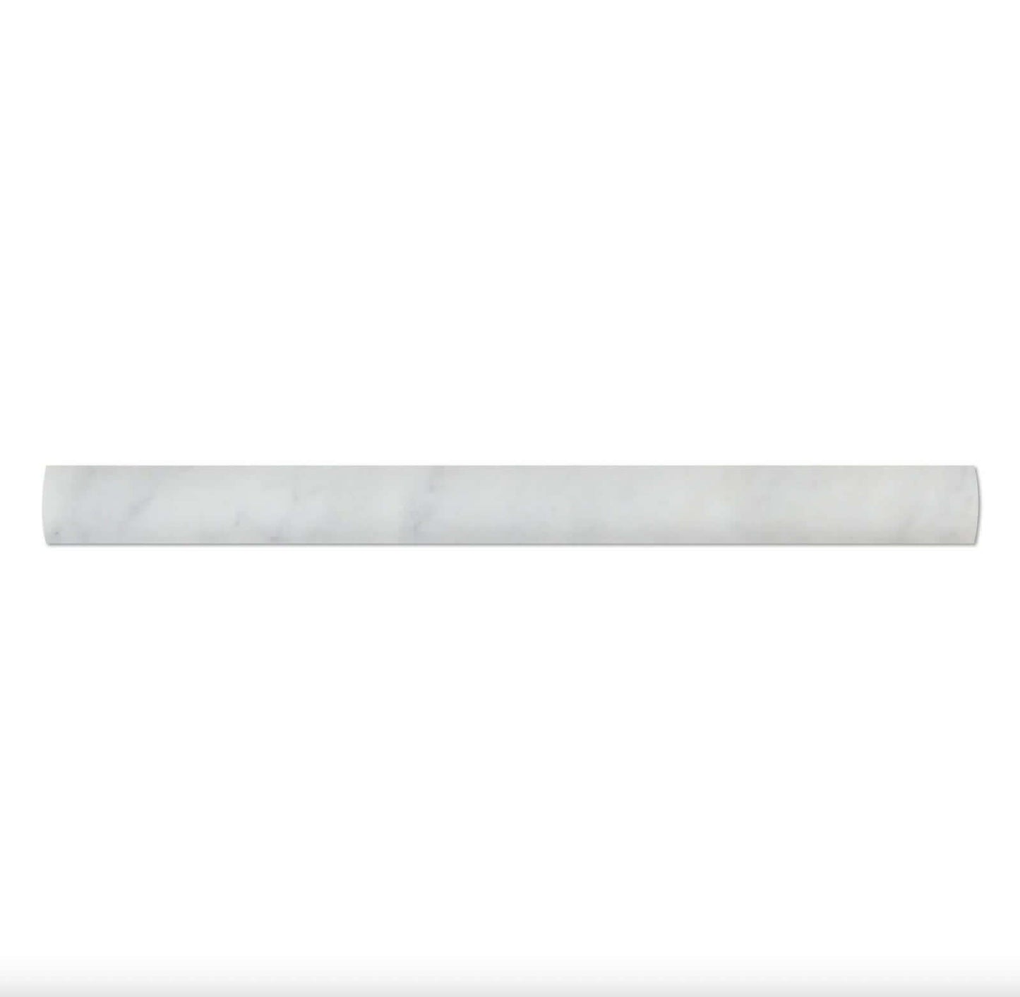 Carrara White Marble Honed Quarter - Round Trim Molding