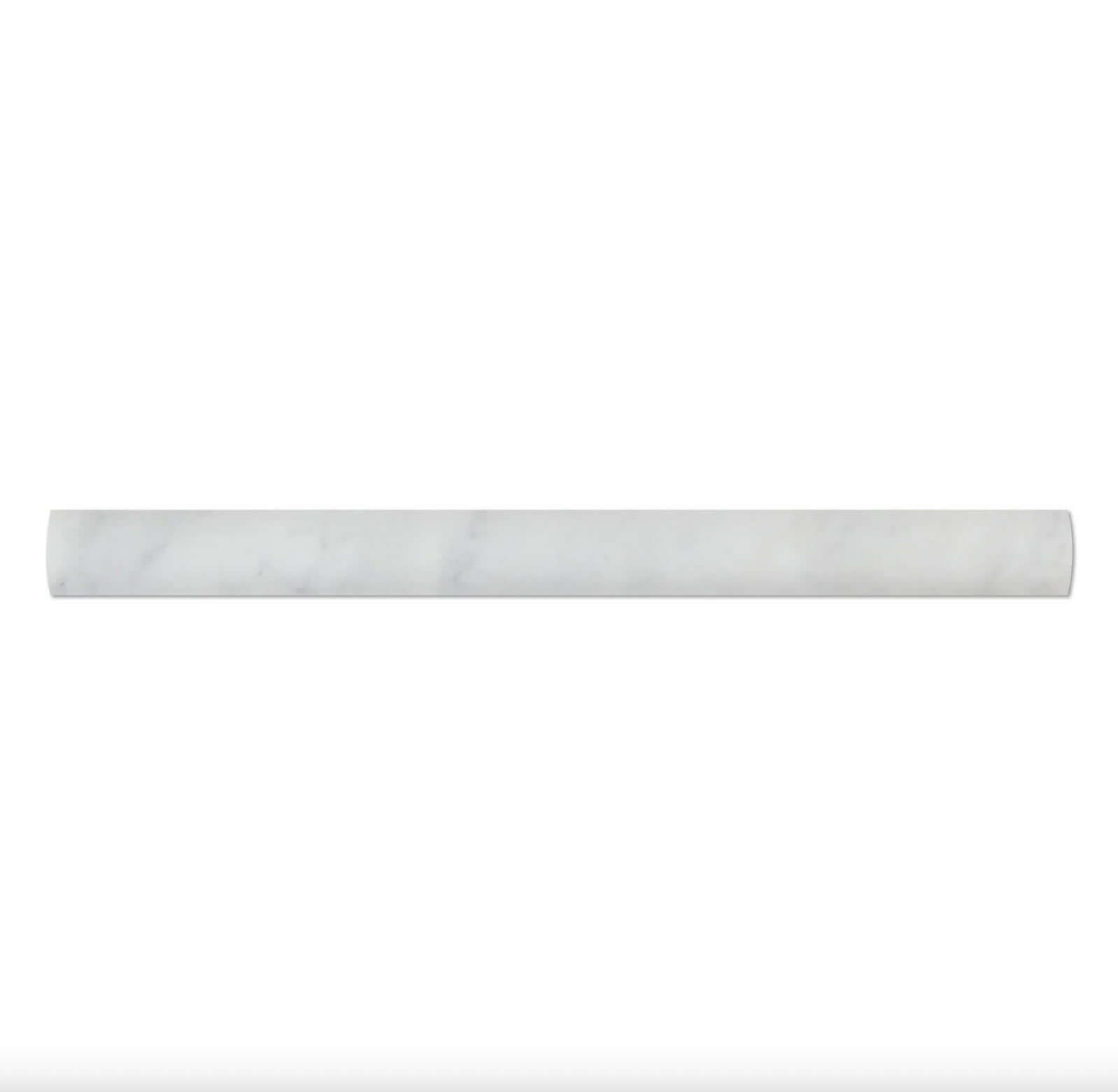 Carrara White Marble Honed Quarter - Round Trim Molding