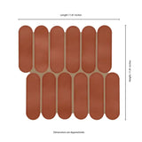Terra Ellipse 12" X 12" Glossy Glass Mosaic Wall Tile