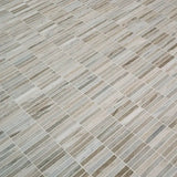 Ravello Mini Stack 12" X 12" Honed Marble Mosaic Floor And Wall Tile, 5/8”x4”