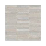Ravello Mini Stack 12" X 12" Honed Marble Mosaic Floor And Wall Tile, 5/8”x4”