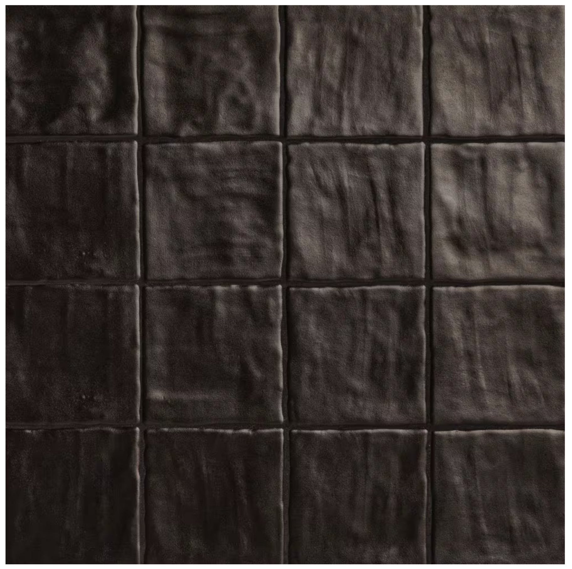 Zelyge Midnight Zest 4x4 Satin Ceramic Zellige Look Wall Tile