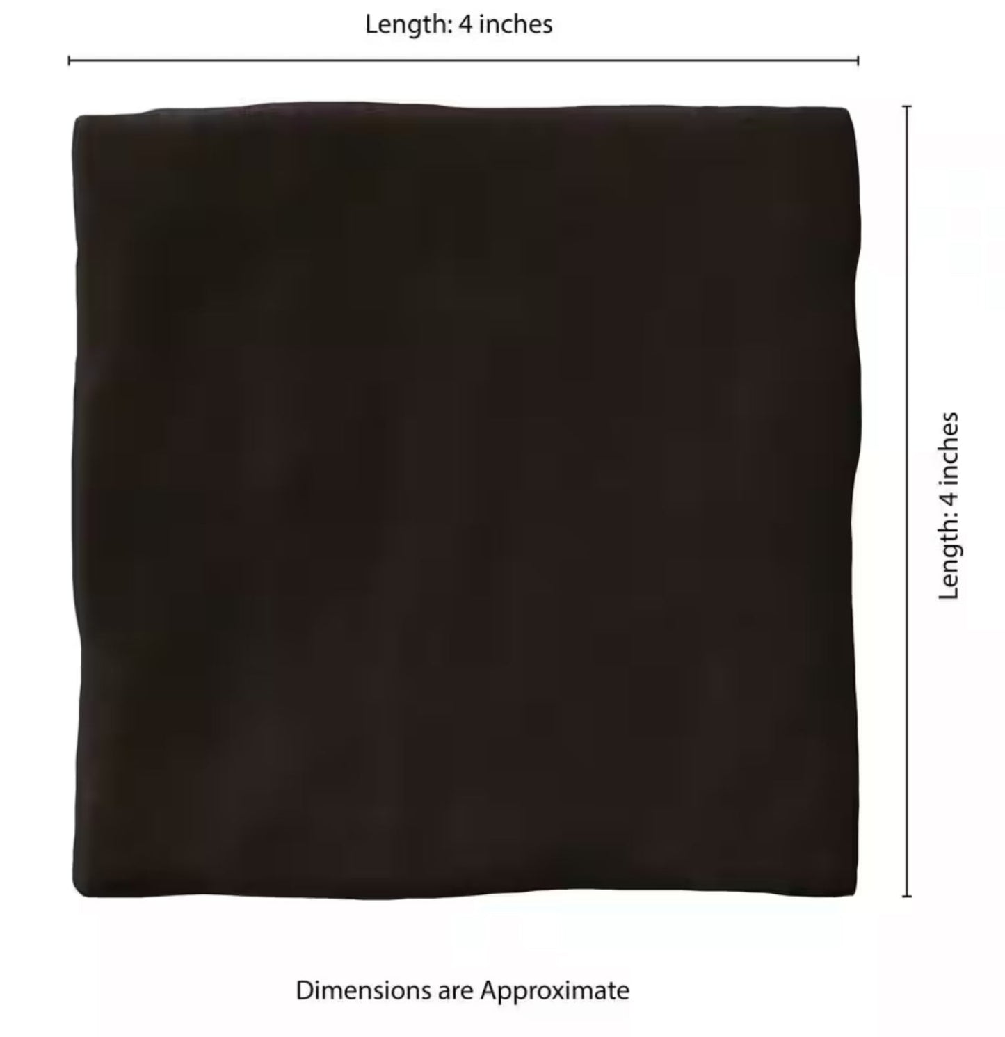 Zelyge Midnight Zest 4x4 Satin Ceramic Zellige Look Wall Tile