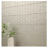 Zelyge Aloe Zest 2.5x8 Satin Ceramic Zellige Look Wall Tile
