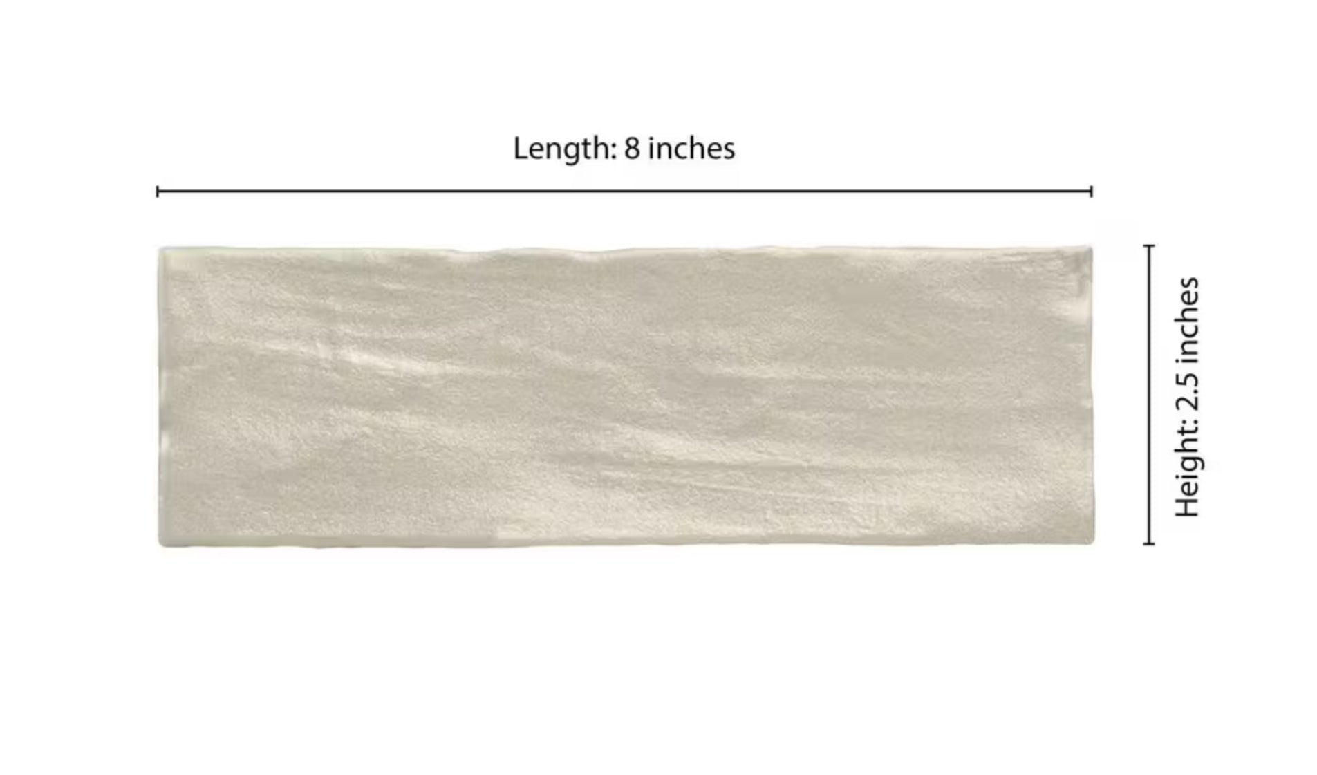 Zelyge Aloe Zest 2.5x8 Satin Ceramic Zellige Look Wall Tile