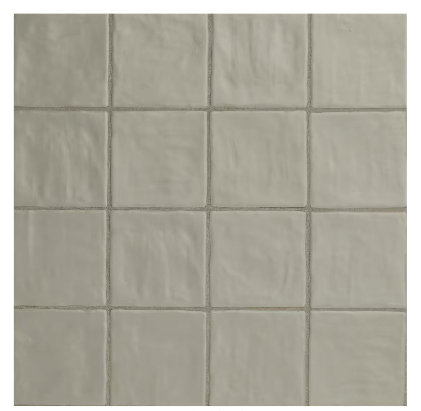 Zelyge Aloe Zest 4” x 4” Satin Ceramic Zellige Look Wall Tile