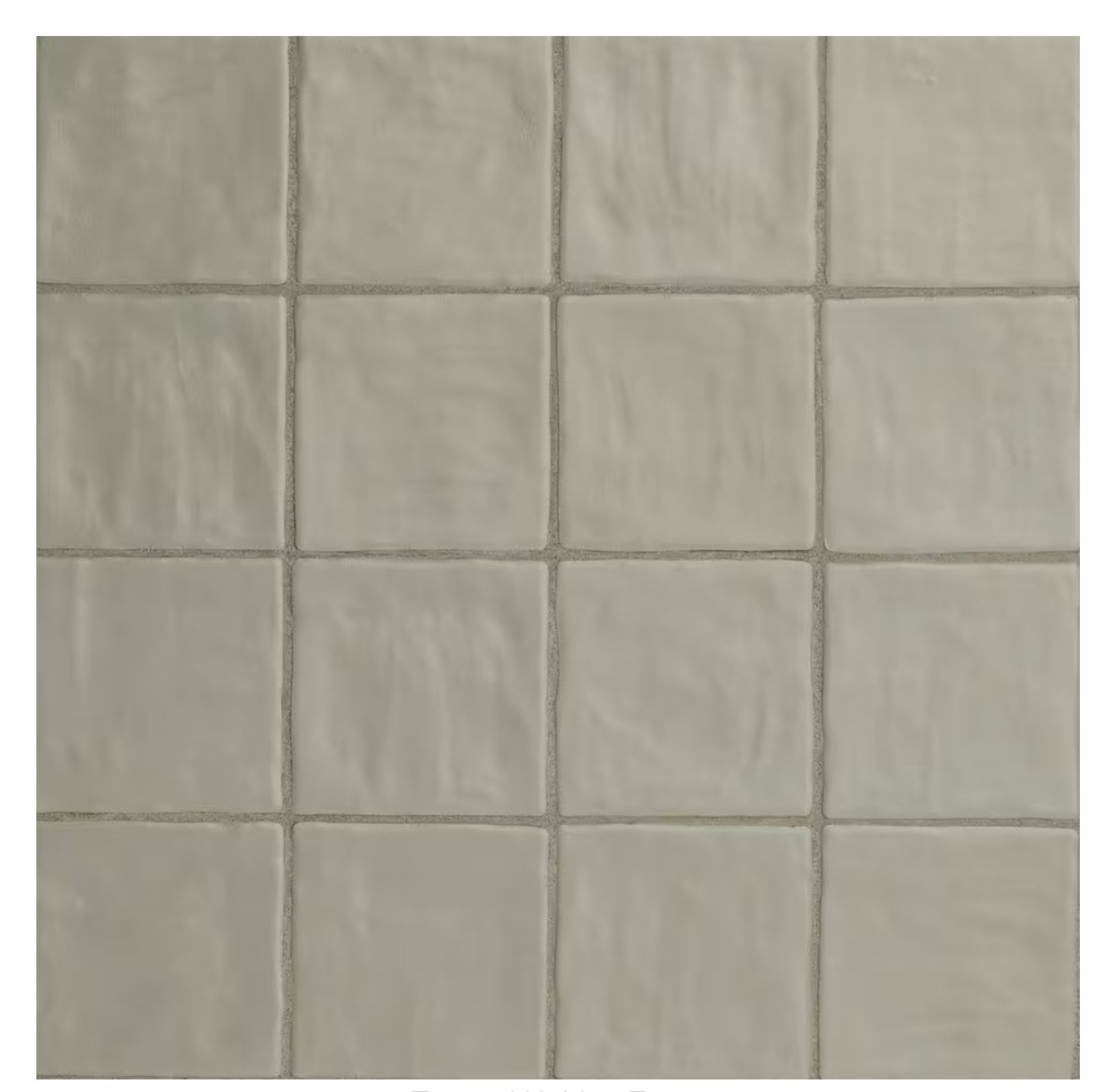 Zelyge Aloe Zest 4” x 4” Satin Ceramic Zellige Look Wall Tile