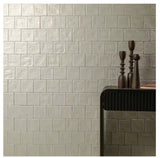 Zelyge Aloe Zest 4” x 4” Satin Ceramic Zellige Look Wall Tile