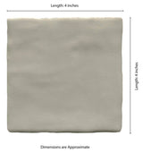Zelyge Aloe Zest 4” x 4” Satin Ceramic Zellige Look Wall Tile