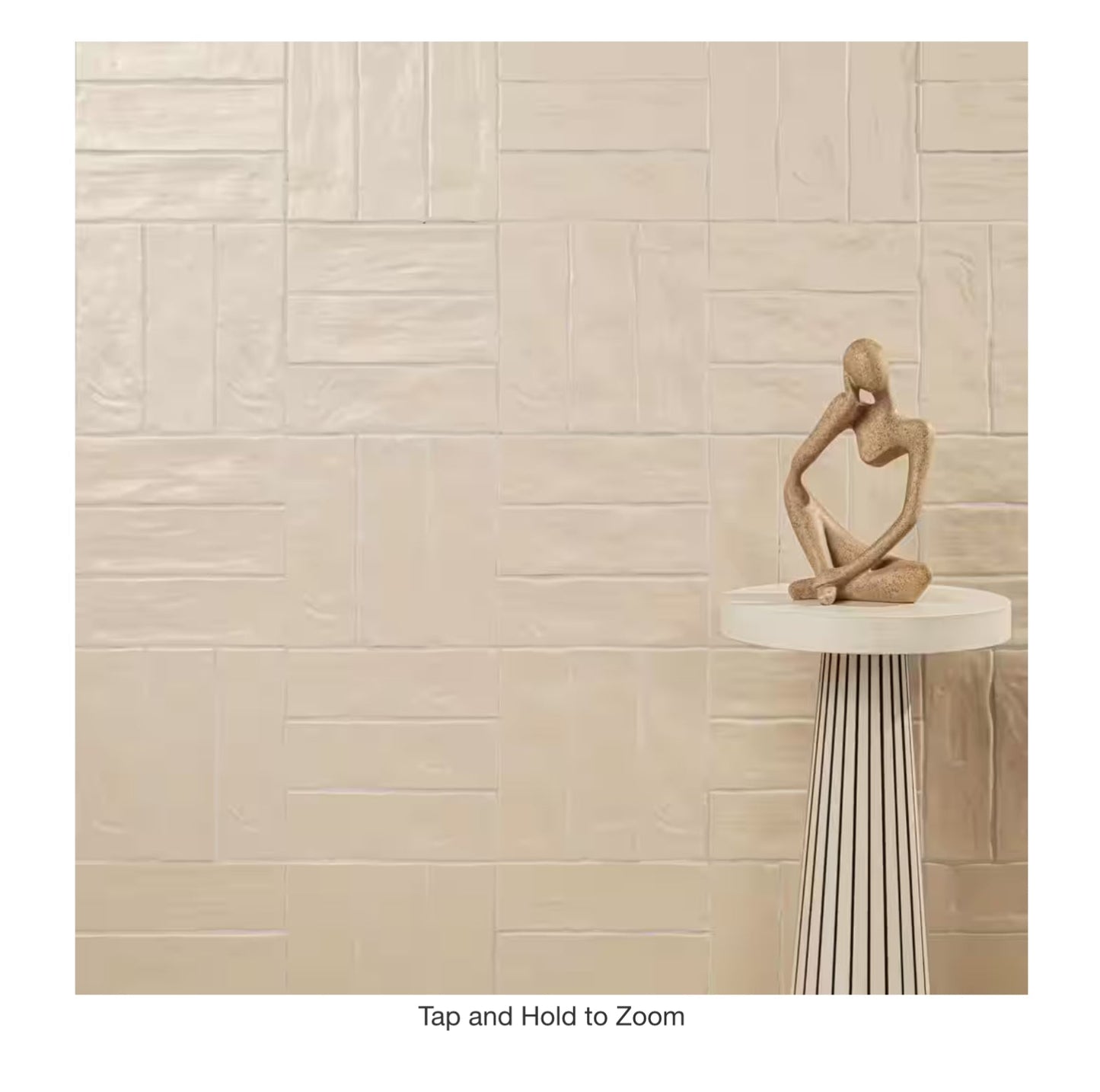 Zelyge Sand Zest 2.5" x 8" Satin Ceramic Zellige Look Wall Tile