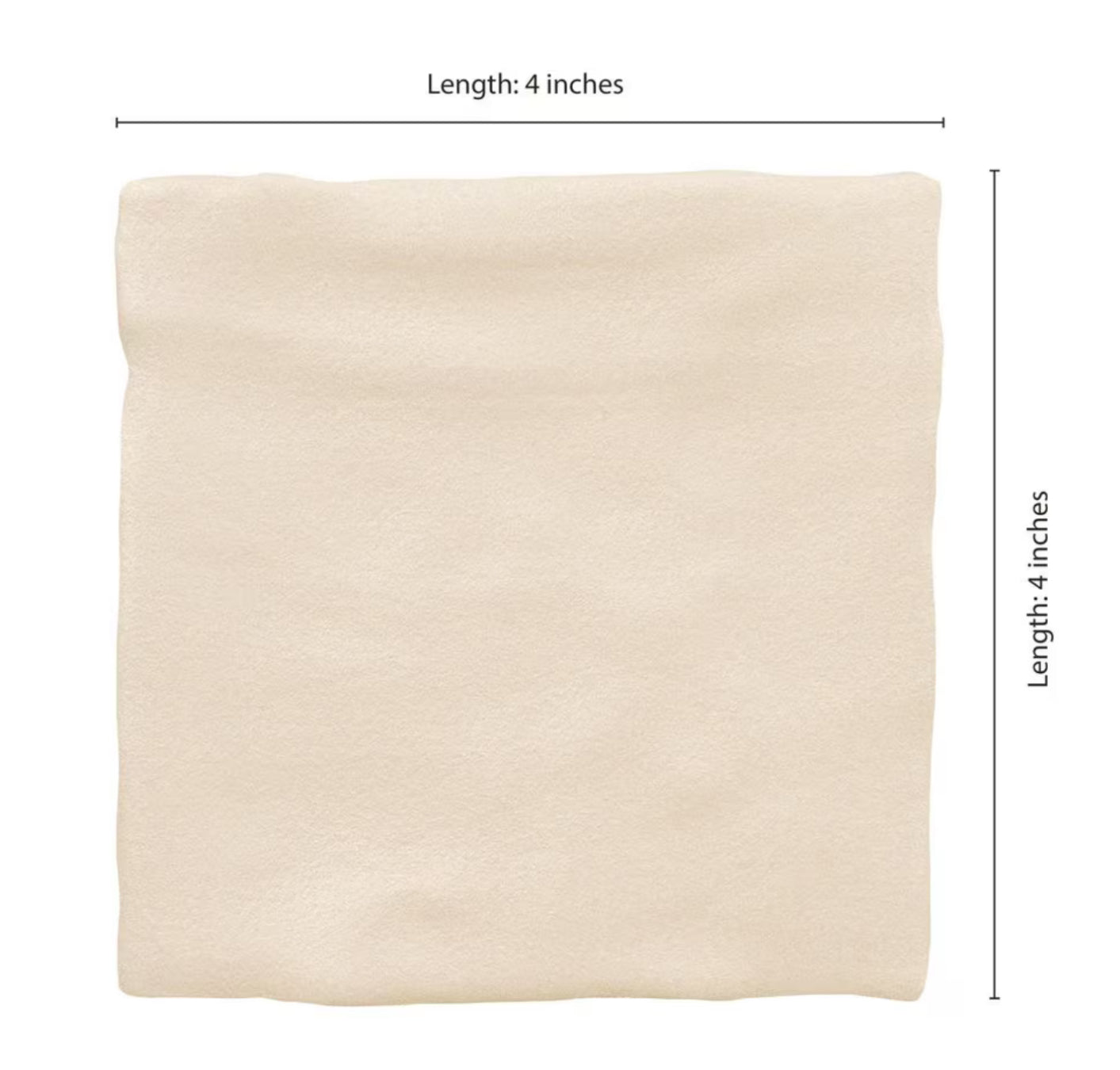 Zelyge Sand Zest 4” x 4” Satin Ceramic Zellige Look Wall Tile