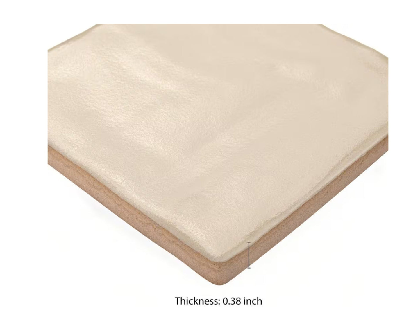 Zelyge Sand Zest 4” x 4” Satin Ceramic Zellige Look Wall Tile