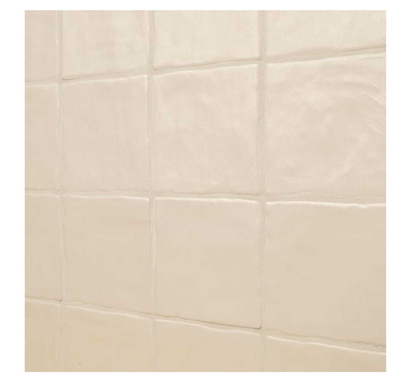 Zelyge Sand Zest 4” x 4” Satin Ceramic Zellige Look Wall Tile