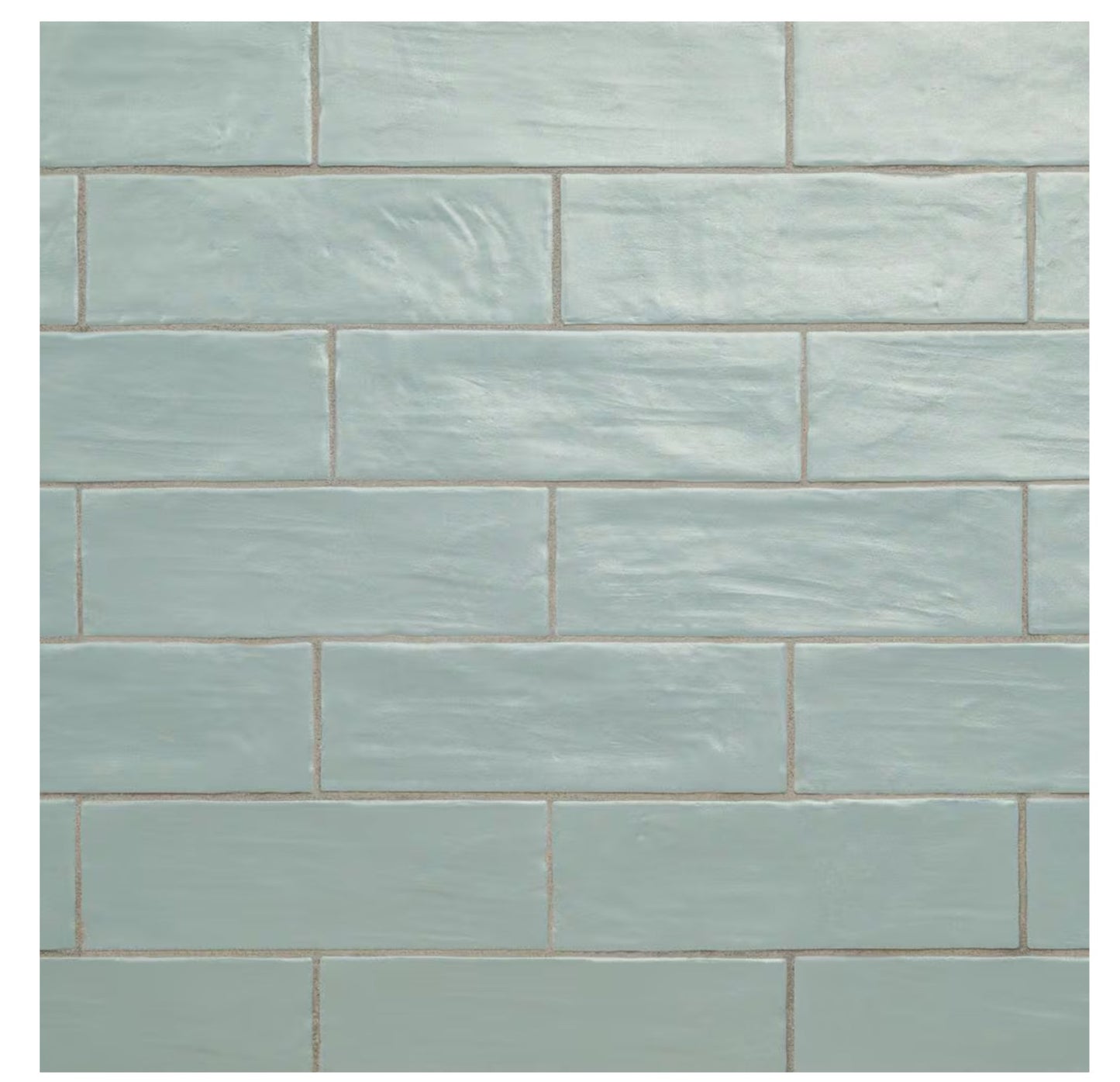 Zelyge Sky Zest Subway 2.5 in. x 8 in. Satin Ceramic Zellige Look Wall Tile