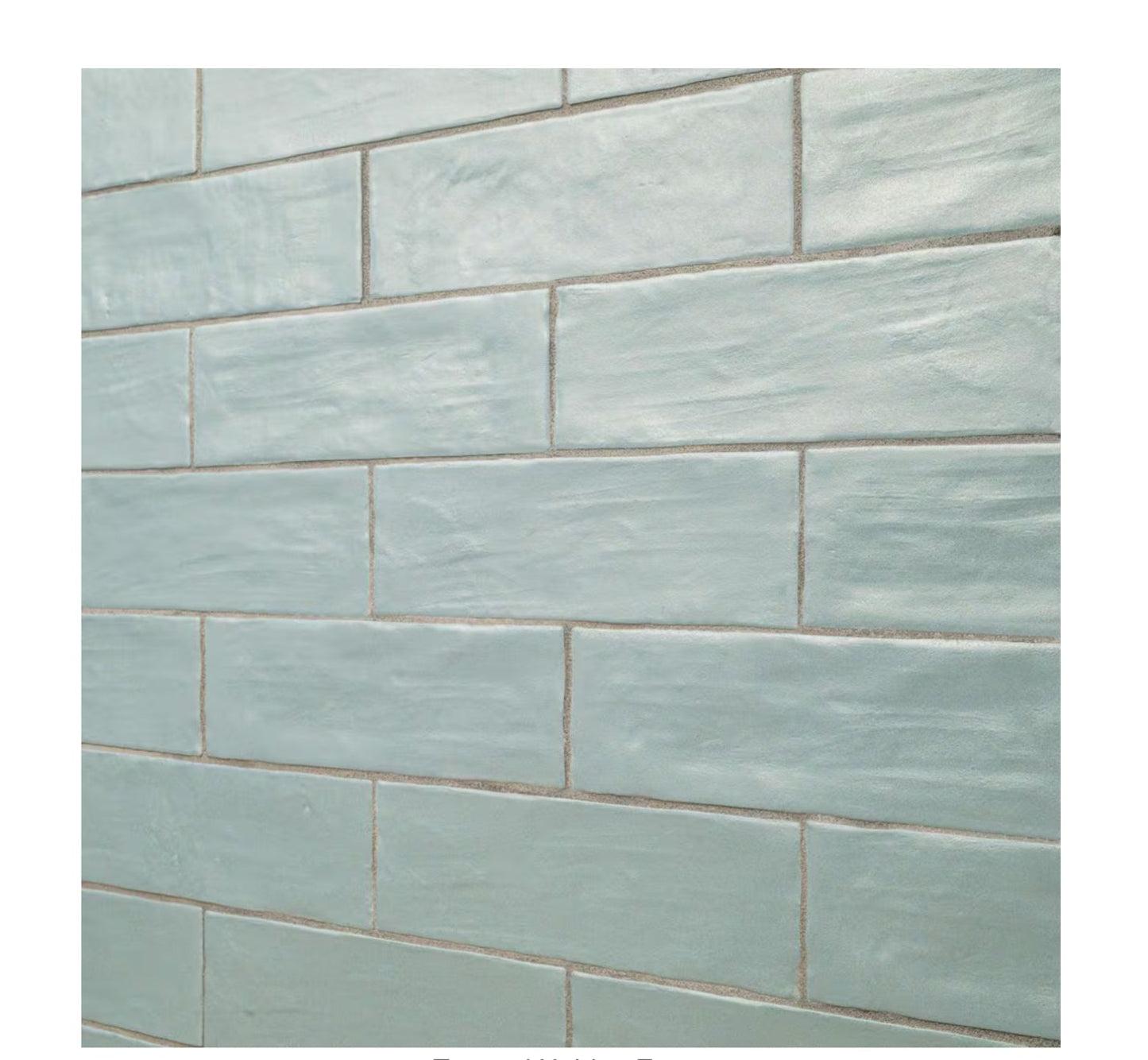Zelyge Sky Zest Subway 2.5 in. x 8 in. Satin Ceramic Zellige Look Wall Tile
