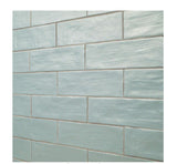 Zelyge Sky Zest Subway 2.5 in. x 8 in. Satin Ceramic Zellige Look Wall Tile