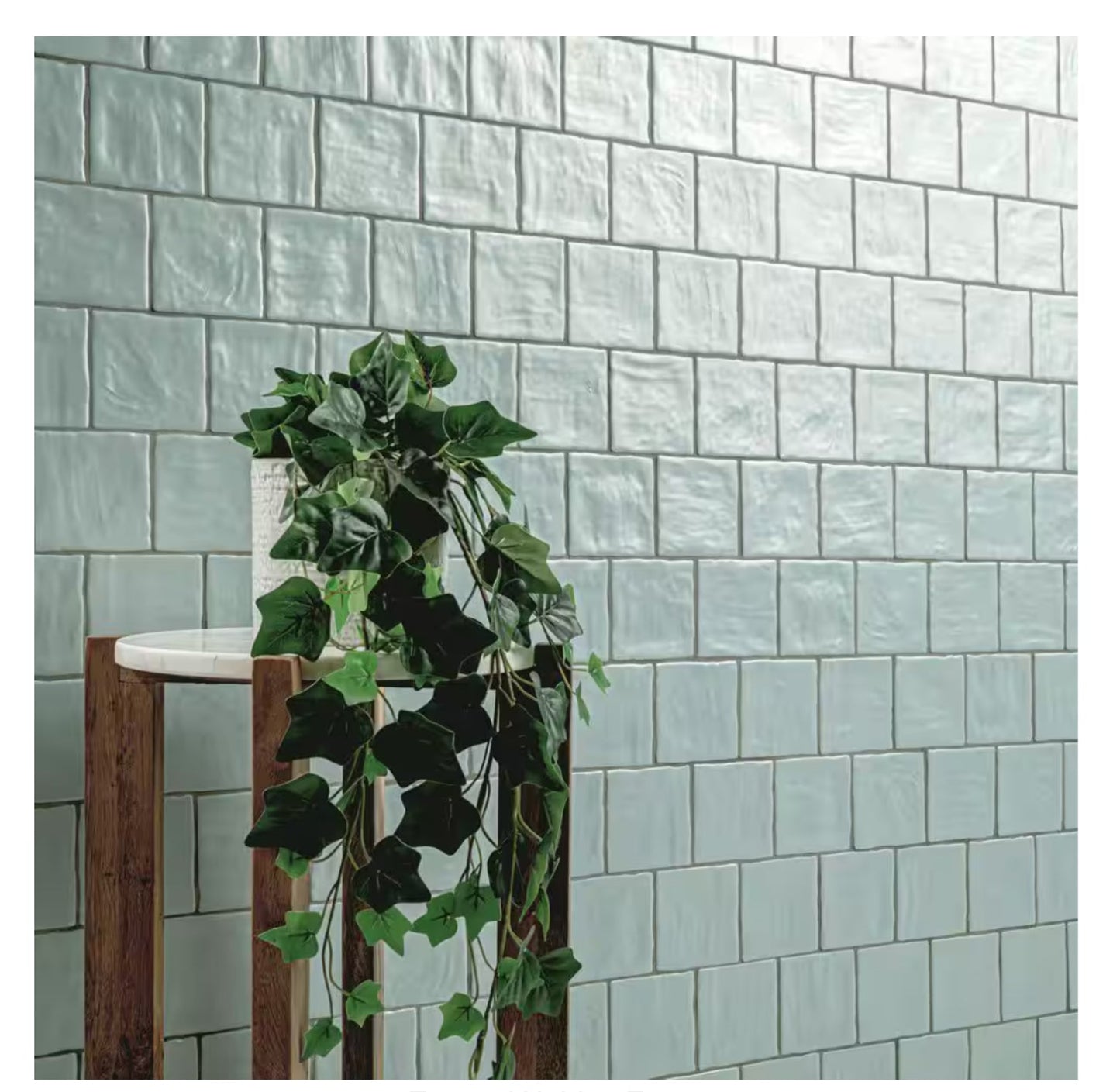 Zelyge Sky Zest 4” x 4” Satin Ceramic Zellige Look Wall Tile