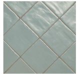Zelyge Sky Zest 4” x 4” Satin Ceramic Zellige Look Wall Tile