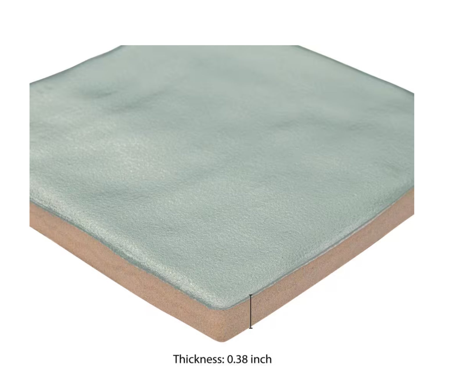 Zelyge Sky Zest 4” x 4” Satin Ceramic Zellige Look Wall Tile