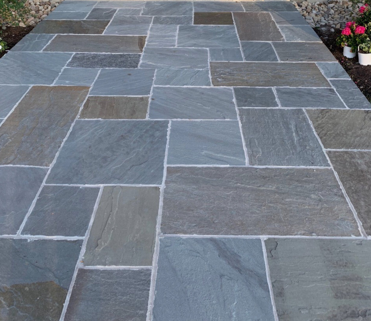 Mountain Blue 10 Kits Flamed 1 Inch Paver