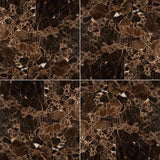18x18 Iberian Emperador Dark Marble Floor & Wall Tile from Spain