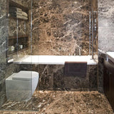 24x24 Iberian Emperador Dark Marble Floor & Wall Tile from Spain