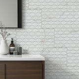 MSI Dymo - 12" x 24" Geometric Chex Wall Tile - Glossy Visual