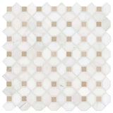 MSI Bianco Dolomite Crema Dotty Polished Marble Mosaic
