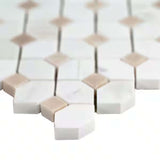 MSI Bianco Dolomite Crema Dotty Polished Marble Mosaic