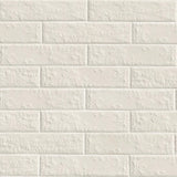 Mattonella Neve 2.5" x 10" Glazed Porcelain Wall Tile