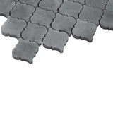 Bardiglio Gray Marble Mini Arabesque Baroque Lantern Mosaic Tile Polished