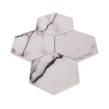 Lilac Marble 7" Hexagon Mosaic Tile Honed