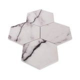 Lilac Marble 7" Hexagon Mosaic Tile Polished