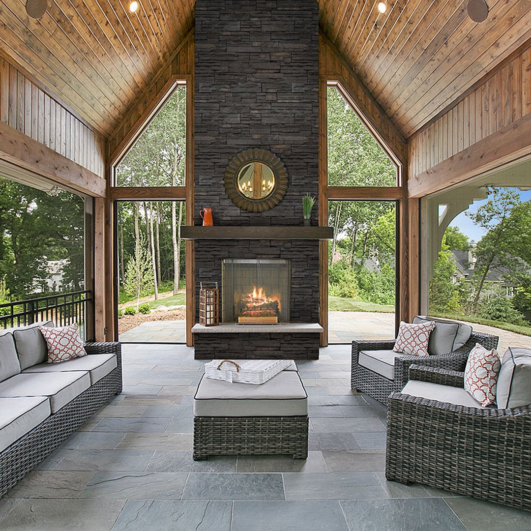 MS International Terrado Denali Anthracite 4" Natural Manufactured Stone Veneers Concrete Ledgestone