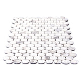 Calacatta Gold Italian Marble Ellipse Oval Mosaic Tile Honed